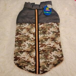 Nwt Top Paw DOG Camo Puffer Coat Size LG Reflective